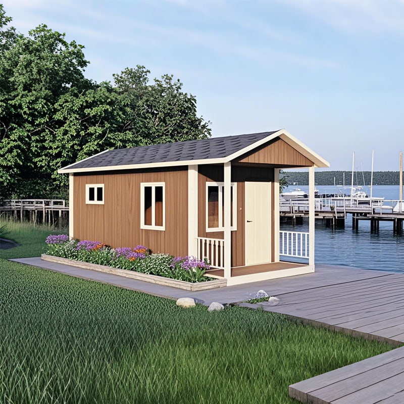 Съемный контейнерный дом со скатной крышей